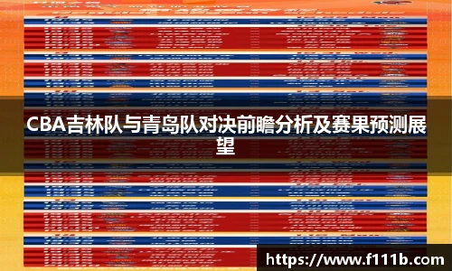 CBA吉林队与青岛队对决前瞻分析及赛果预测展望